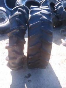 Two Used Farmall Deere Tractor Tires Firestone One 11 2x24 and One 12 4x24