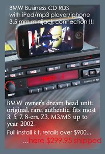 BMW Business CD Stereo  Aux in Player Radio Head Unit 3 8 Z3 E36 325 328 M3