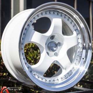 2013 Varrstoen ES6 19x9 5 12 19x11 15 4" Lip 5x114 3 White Machined Rim Wheel
