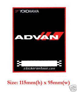 Advan Yokohama Racing Tire Car Screen Sticker Decal
