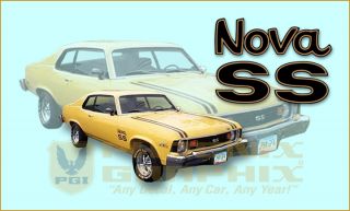 1974 Chevrolet Nova SS Super Sport Decals Stripes Kit