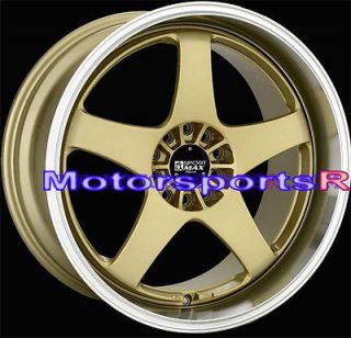 18 XXR 962 Gold Deep Dish Lip Staggered Rims Wheels 5x114 3 03 07 08 Nissan 350Z