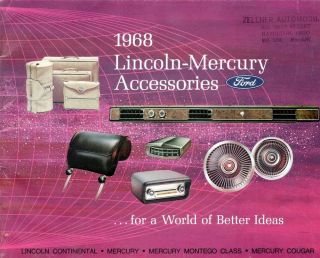 Vintage Sales Brochure 1968 Ford for Lincoln Mercury Accessories