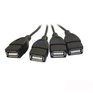 High Speed Mini USB 2 0 4 Port Hub Splitter Cable Adapter for Laptop PC Notebook