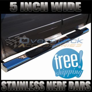 2009 2012 Dodge RAM 1500 Crew Cab 5" Stainless Oval Nerf Bars Side Step 2011