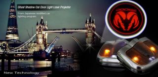 2 Pcs Ghost Shadow Car Door Light Laser for Dodge Journey Caliber Caravan RAM