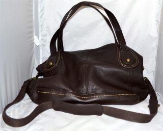 The Sak Dark Espresso Brown Soft Leather Shoulder Bag Tote Bag Detachable Strap