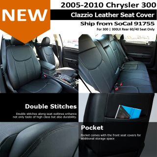 Clazzio Custom First Second Row Leather Seat Cover Gray 05 10 Chrysler 300 LX
