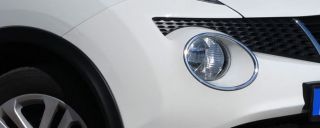 Nissan Juke Chrome Headlight Fog Lamp Rim Surround Trim Covers Set Steel 2 Set