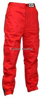 Large Red Two Piece Pants SFI Rated Driving Suit Fire Suit Apparel Karting