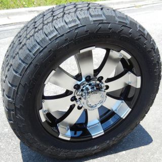 20" Black Ultra Wheels Rims Nitto Terra Tire Chevy Silverado GMC 2500 3500 8x180