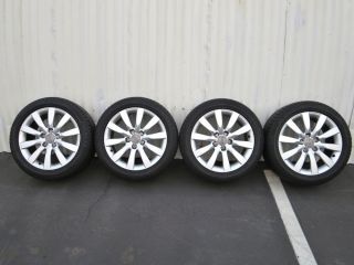 17" Hyper Silver Audi Factory Wheels A4 S4 Rims 18 Pirelli P6 Tires