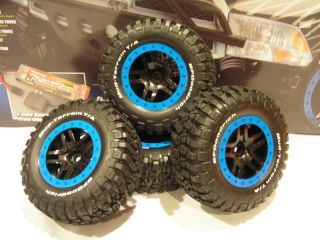 Traxxas Slash BFGoodrich Mud Terrain T A Tires Pre Glued Blue 2x4 VXL 1 10