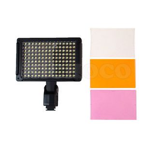LED Video Light Camera Camcorder Lighting 5400K 150 Bright LED Lights 3 Filters