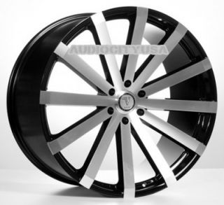 22" Velocity VW12 BM Concaved Wheels and Tires Rims for Chevy Tahoe Escalade