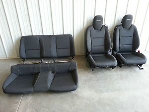 2010 2013 Camaro SS Coupe Seats Set Black Cloth Front Rear Air Bags