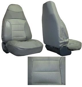 Grey Euro Cushioned Synthetic Leather Car Truck SUV Seat Covers MSRP $119 95 Y
