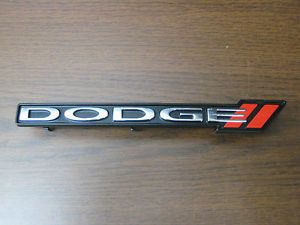 New O E M 2012 Dodge Charger Red Stripe Front Grill Emblem Nameplate