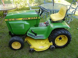 John Deere 216 Riding Lawn Mower Garden Tractor 48" Cut 16 HP Repainted Body