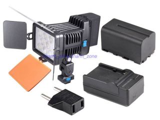 LED 5080 Camera Video Light w NP F750 Battery Charger for DV Camera Camcorder T