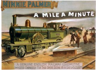 1891 British Locomotive Steam Railway Train Engine Heater Show Poster Print 786