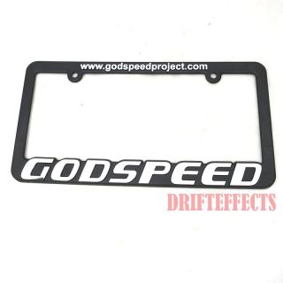 Godspeed Project GSP Black License Plate Frame Plastic Turbo Drift JDM Free SHIP