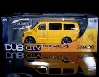 Chevrolet Astro Van Dubcity Diecast 1 18 Scale Yellow w Flames
