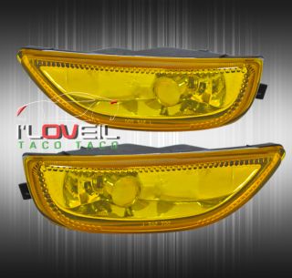 2001 2002 Toyota Corolla Yellow Driving Front Bumper Fog Lights Lamps Pair 01 02