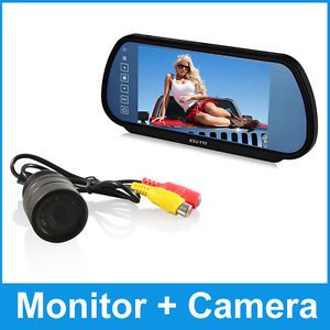 7" TFT LCD Monitor Mirror Security Car Rear View Reverse Screen Remote Camera