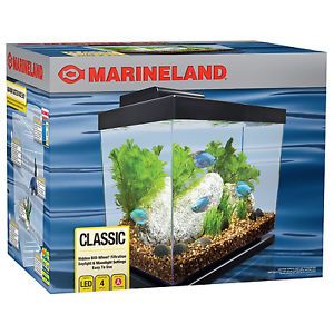 Marineland Classic Aquarium Kit with LED Lights 4 Gallon New