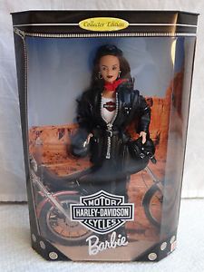 Barbie Doll 3 Collector Edition Harley Davidson Motorcycle Leather Biker