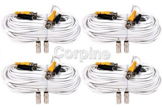 New 8 66ft Premade Security Camera Video Power Cable DVR Extension Wire MBN