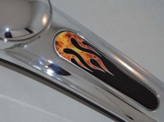 Black "Real Flame" Dash Insert Decal for 2006 2007 FLHX Harley Street Glide