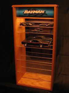 Lighted Diecast Model Car Batman Batmobile Multi Scale Display Case Wall Cabinet