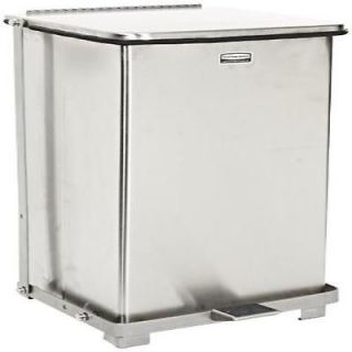 Rubbermaid Commercial Stainless Steel 12 Gallon Defenders Biohazard Step Trash