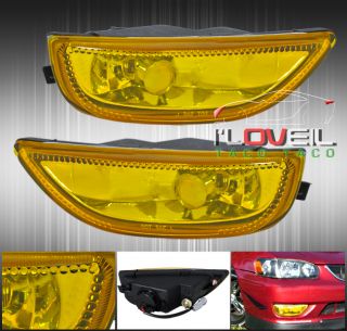 2001 2002 Toyota Corolla Yellow Driving Front Bumper Fog Lights Lamps Pair 01 02