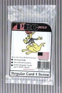 20 Pro Mold 1 Screw Screw Down Card Holder Regular Card Size 20pt Arrow Corners