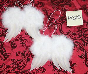 XS 2 Sets Snow White Feather Angel Fashion Wing Costume Doll Pet Newborn WM1XS