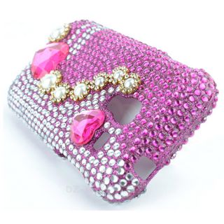 Pink Heart Pearl Bling Hard Case Cover Metro Pcs Samsung Galaxy Admire 4G R820