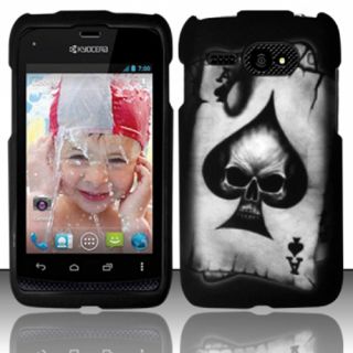 Black Ace Skull Hard Case Cover for Kyocera Event C5133 Virgin Mobile Accessory
