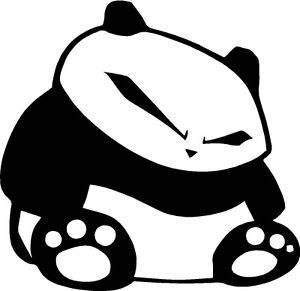 Panda Black Obey JDM Race Drift Car ILLEST Decal Sticker