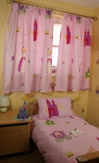 Girls Pink Fairy Princess Bedding or Curtains CLEARANCE