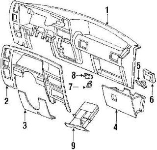 Instrument Cluster Dash Panel Speedometer Cover Interior Ranger Bronco II Ford
