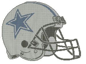 Dallas Cowboys Football Helmet Plastic Canvas Pattern