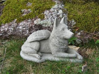 German Shepherd Dog Angel Concrete Statue Cement Pet Memorial