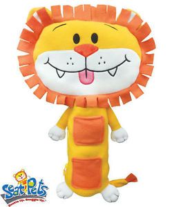 New Cuddly Lion Seat Pet Car Belt Toy Pillow Storage Christmas Travel Seen on TV