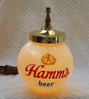 Hamm's Beer Vintage 1960's Lighted Globe Bar Light Cash Register Light