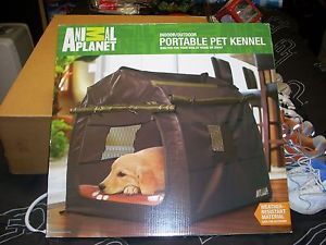 New Animal Planet Indoor Outdoor Portable Pet Kennel Dog Crate Shelter Folds
