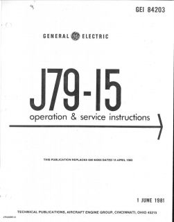 General Electric J79 Jet Engine Maintenance Service Manual RARE Detail Archive