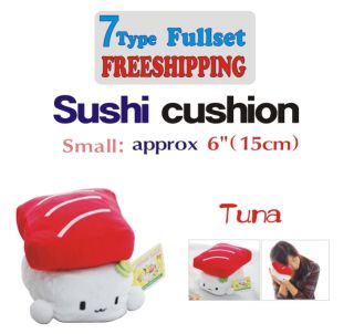 Brand New Sushi Cushion Pillow Plush Toys 7TYPE Full Set 6"